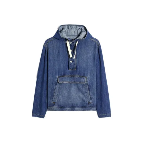 GAP Умеренный Индиго Мужские Джинсовые Куртки