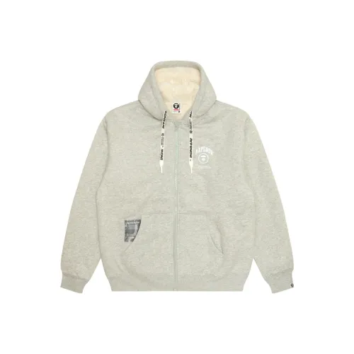 Aape FW24 Куртки и Пальто Мужской Белый Серый