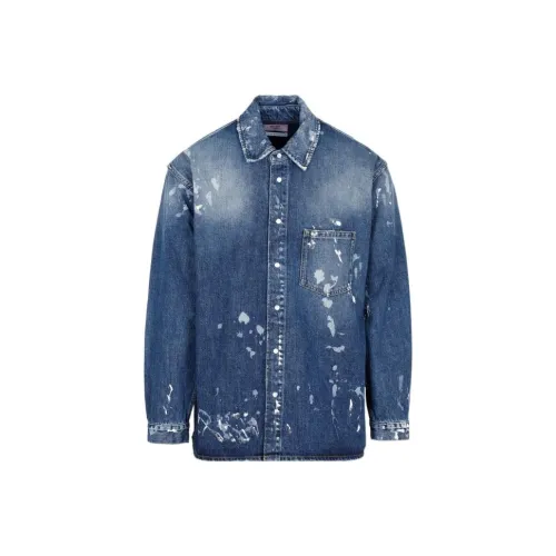 MARTINE ROSE Blue Men's Denim Jackets MARTINE ROSE Синий Мужские Джинсовые Куртки