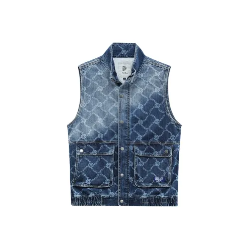 ONIARAI Джинсовый синий Мужские жилеты
