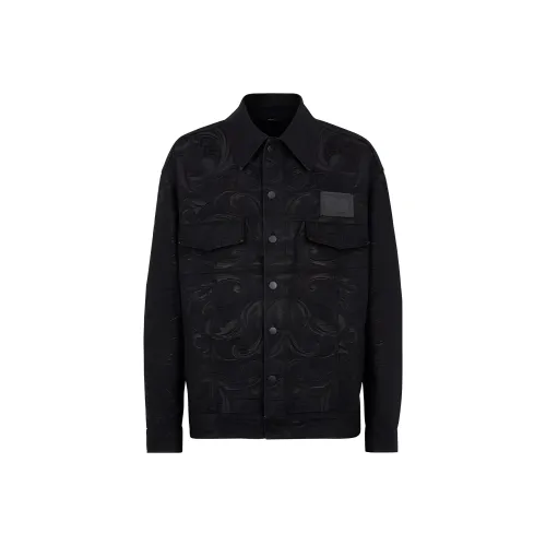 FENDI X VERSACE Denim Jacket Men's Black