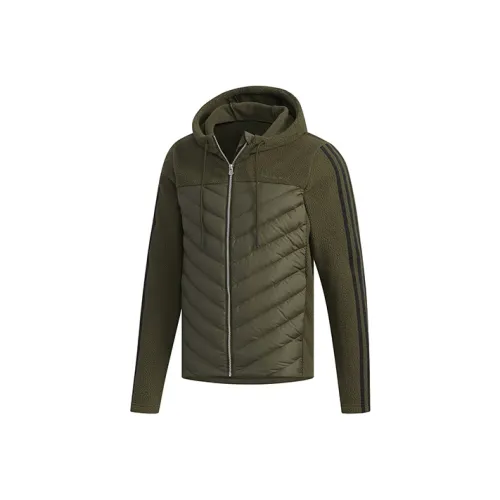 ADIDAS NEO Пуховик Мужской Армейский Зеленый