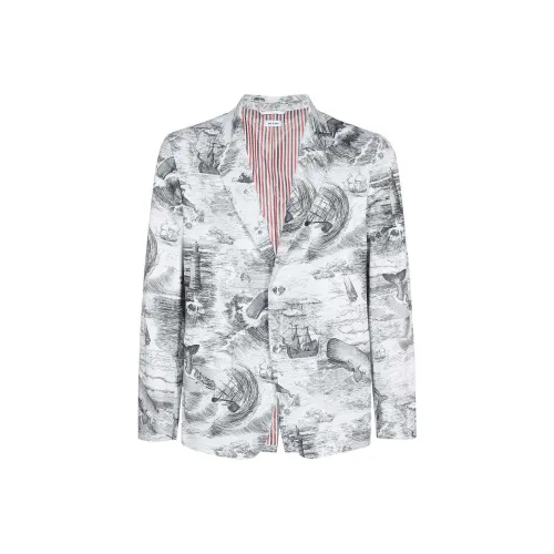 THOM BROWNE THOM BROWNE FW23 Early Autumn Collection Белый Мужской Деловой костюм