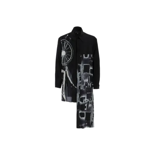 Yohji Yamamoto Черные Мужские Рубашки