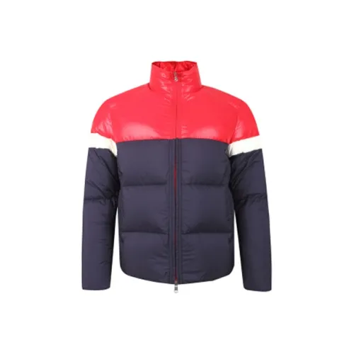 Moncler Красный Синий Многоцветный Мужской Пуховик