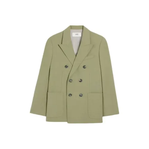 AMIPARIS SS24 Бизнес-костюм Мужской Оливково-зеленый