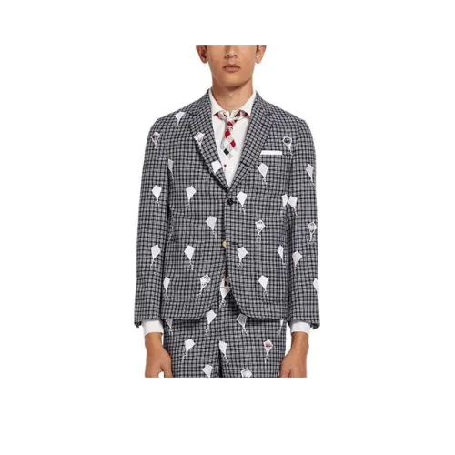 THOM BROWNE Серый Мужской Деловой костюм