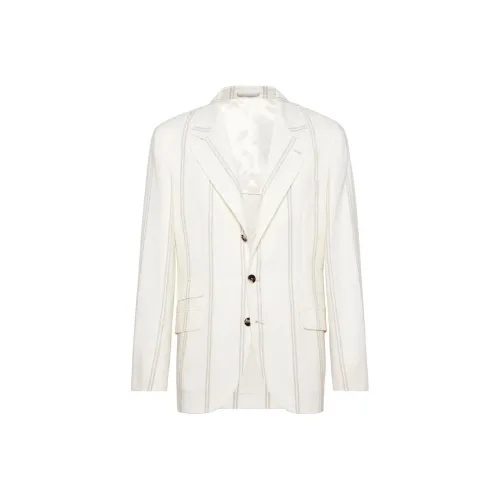 BRUNELLO CUCINELLI FW23 Бизнес-костюм Пальто Мужской Белый