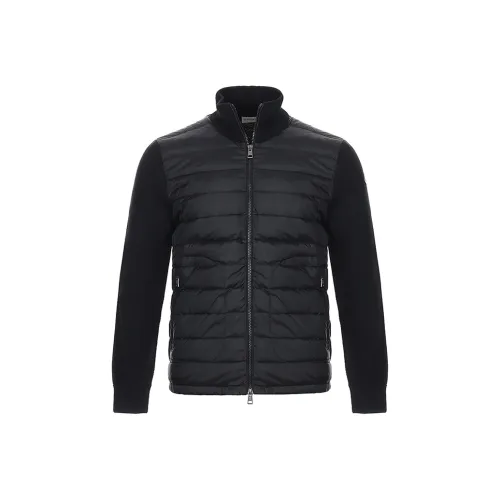 Moncler Padded Corduroy Series Черный Мужской Пуховик