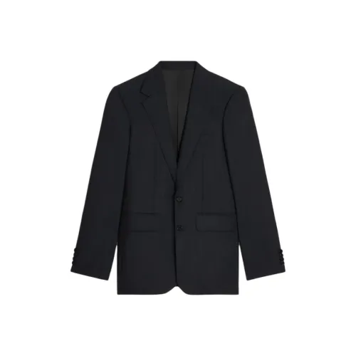 CELINE Классическая куртка из полосатой шерсти темно-синий мужские куртки и пальто черный