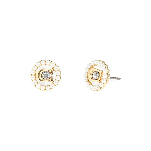 COACH Кристальные серьги-гвоздики женские