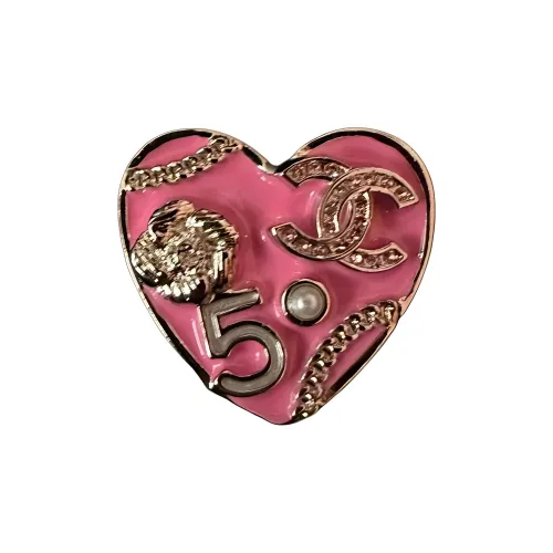 CHANEL Металл Броши Женские Розовый