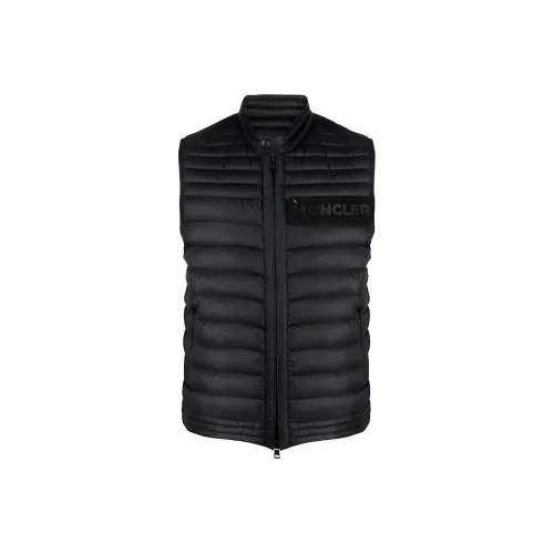 MONCLER Черный Мужской Пуховый жилет