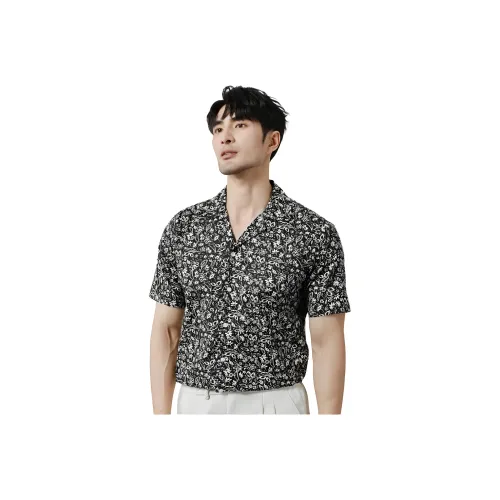 KASHENNUO Мужские черные рубашки