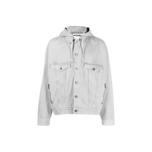 MOSCHINO Серый Мужской Джинсовые Куртки