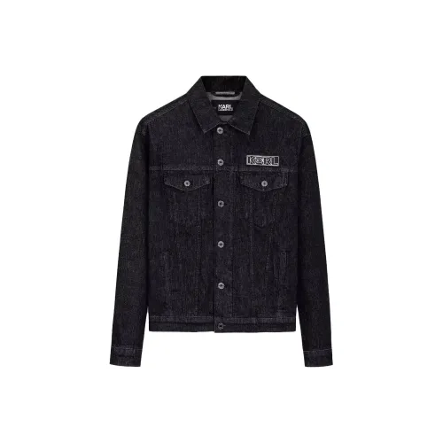 KARL LAGERFELD Denim Jacket Men's Black