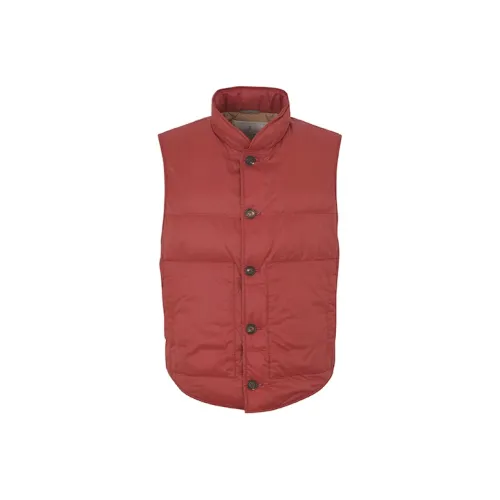 BRUNELLO CUCINELLI Красный Мужской Пуховый жилет