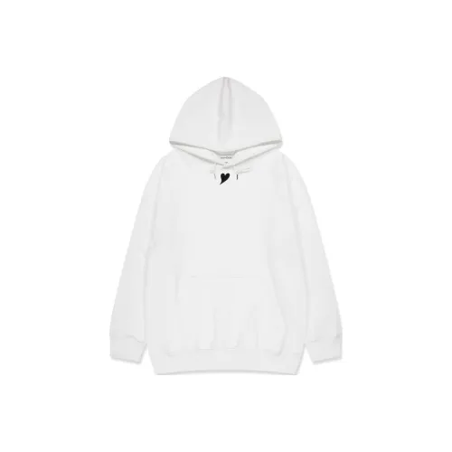 KIMHEKIM FW24 Сердце Патч OVERSIZED Толстовка Толстовка Унисекс Белый Белый