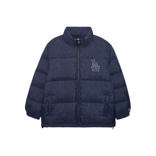 New Era x MLB Base Logo FW24 Пуховик Унисекс Черный Деним Синий