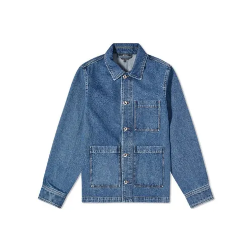 A.P.C. Joint Paragraph Blue Men's Denim Jackets