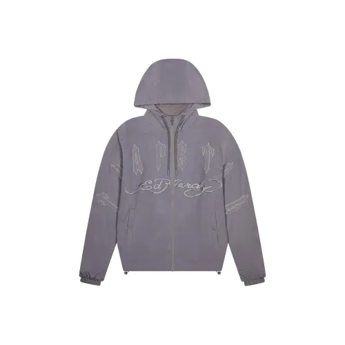 ED HARDY X Trapstar Collaboration FW24 Куртки и Пальто Унисекс Серый