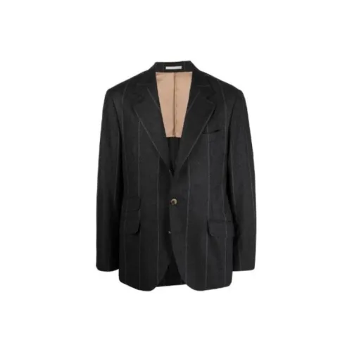 BRUNELLO CUCINELLI Темно-серый Мужской Деловой костюм