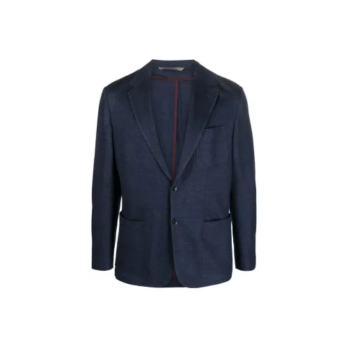 Canali Темно-синий Синий Мужской Деловой Костюм