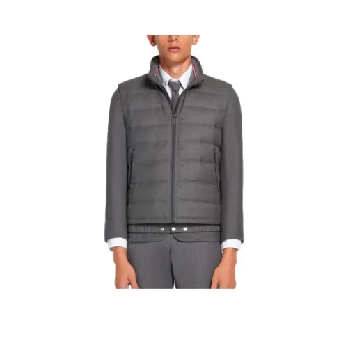 THOM BROWNE Серый Мужской Жилеты