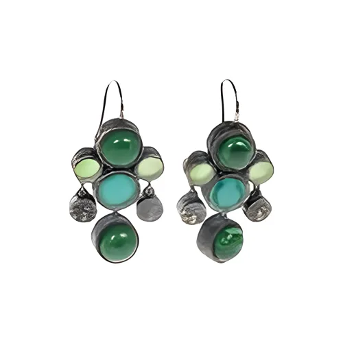 Bottega Veneta Серьги с цветом малахита, зеленые, женские