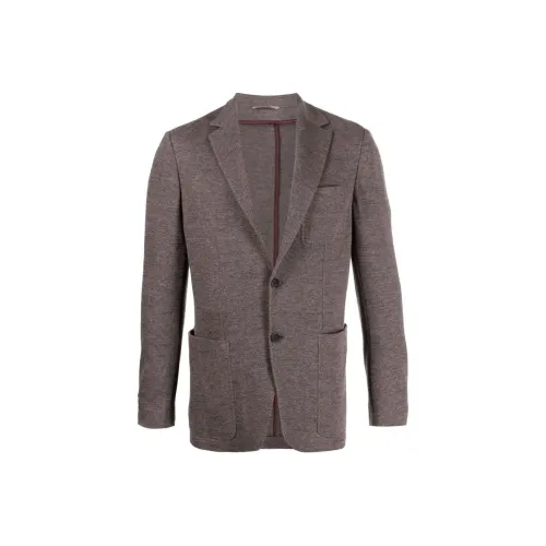 Canali Бизнес-костюм пальто мужской умбра