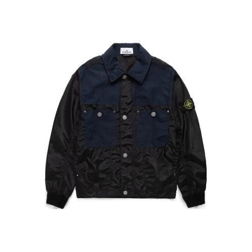 STONE ISLAND Темно-синяя унисекс куртка