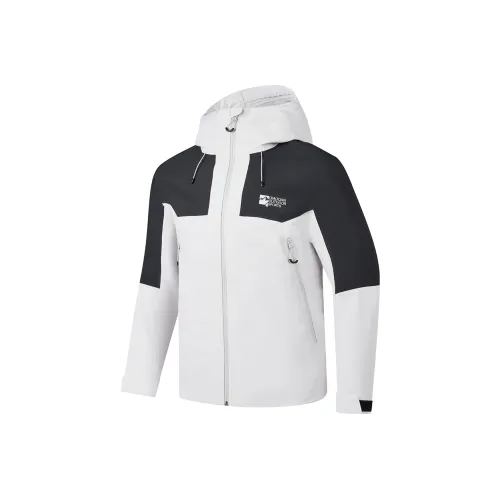 QIAODAN Mountain God Series Свет Лесной мшистый Серый / Черный Унисекс Ветровки