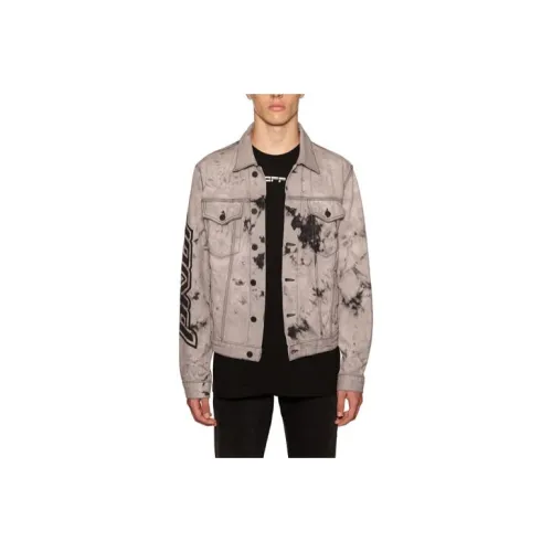 Off Белый FW20 Серый Мужские Джинсовые Куртки