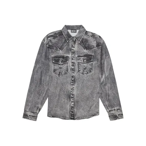 DIESEL Серый Мужской Джинсовые Куртки