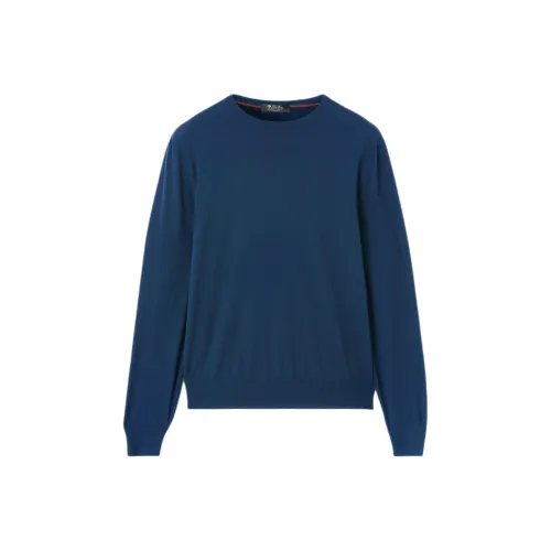 Loro Piana Темно-синий Синий Мужской Кашемировые Свитера