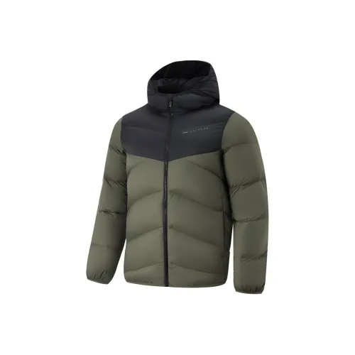 LINING Fitness Series Пуховик Мужской Армейский Зеленый Черный