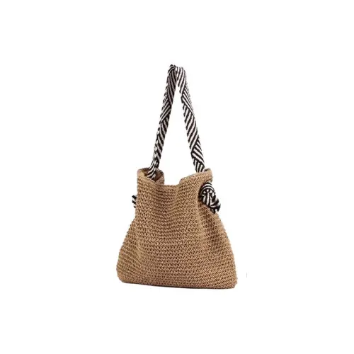 CLEVER KETCH Ткань Тоут Подмышечный Сумка на плечо Женская Кофейная Бежевая