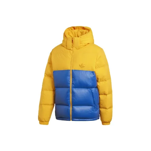 Adidas Originals Пуховик Зимний Мужской Желтый Синий Многоцветный