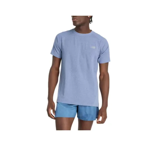 New Balance Q SPEED T Рубашка Мужская Бледный EGRET Синий