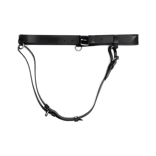 Lemaire Однотонный Украшение Шпилька Кожаные ремни Женские Черный Ширина 3 см