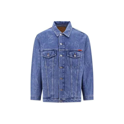 MARTINE ROSE Темно-синий Мужские Джинсовые Куртки