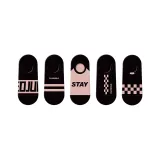 Черные розовые носки без видимого края.