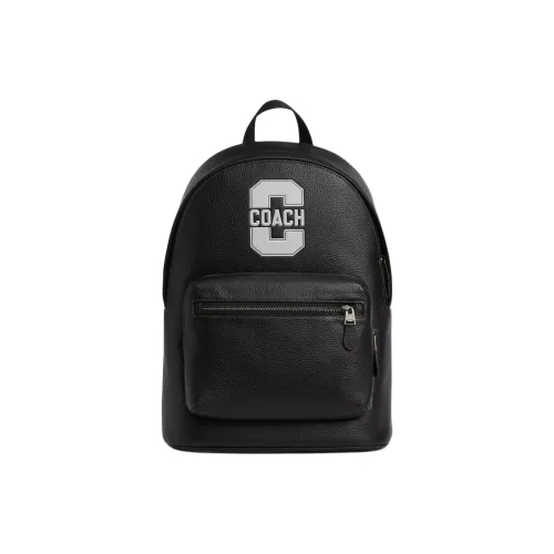 COACH Pebble Leather Backpack Large Men's Black COACH Рюкзак из кожи Pebble большой мужской черный