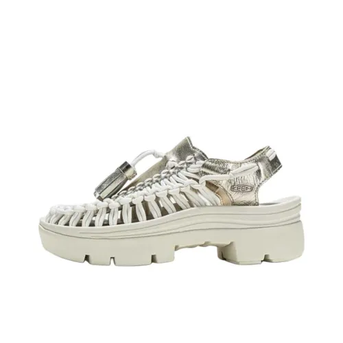 KEEN Slip-Resistant Abrasion-Resistant Hiking Shoes Unisex Silver KEEN Slip-Resistant Abrasion-Resistant Хайкинговые ботинки Унисекс Серебряный