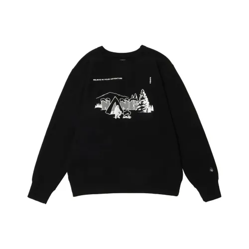 NANGA TACOMA FUJI RECORDS Collaboration Черный Унисекс Свитшоты