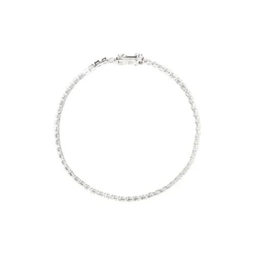 Браслеты Missoma с кубическим цирконием родиевые серия Women's Silver