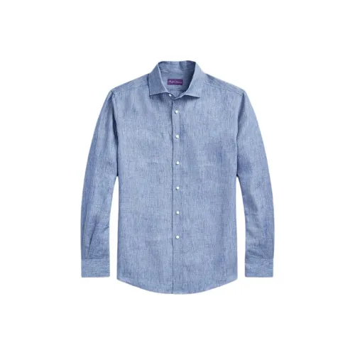 Ralph Lauren Purple Label Linen Chambray Shirt Men's Blue