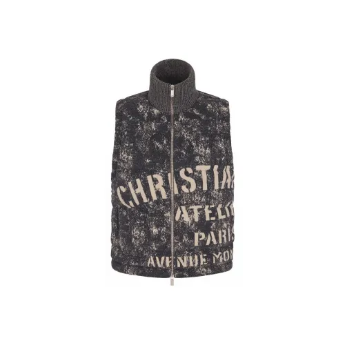 DIOR Quarterly New Products Темно-серый мужской пуховый жилет