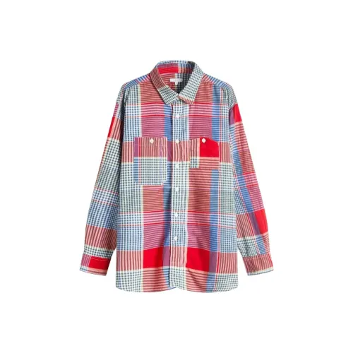 Рубашка мужская красный и синий совместный проект Engineered Garments