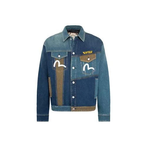 EVISU FW22 Куртка Мужская Джинсовая Синяя